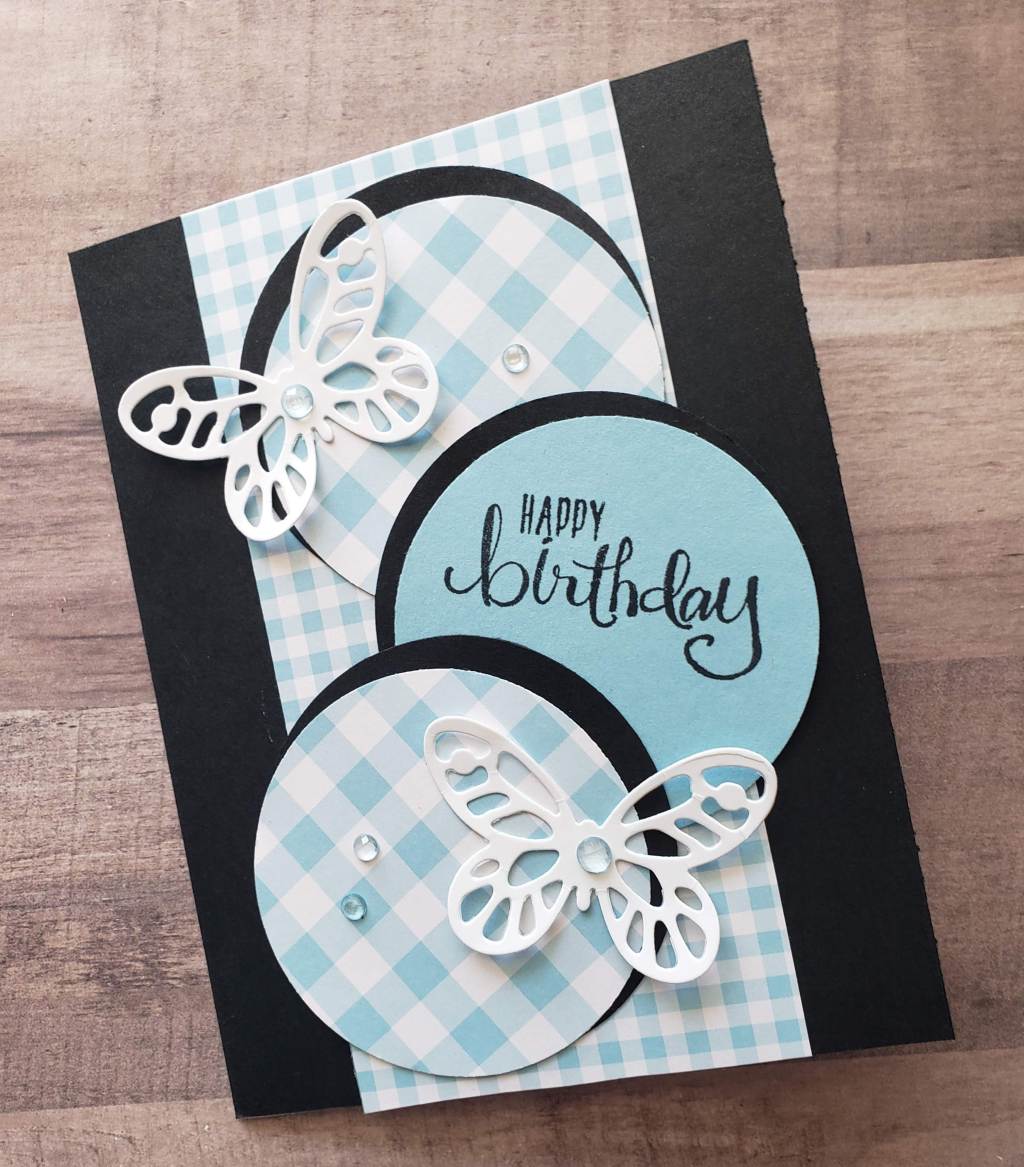 Gingham Strip Cards